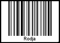 Barcode des Vornamen Rodja