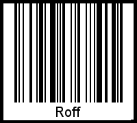 Barcode des Vornamen Roff