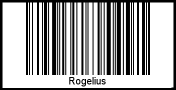 Barcode des Vornamen Rogelius