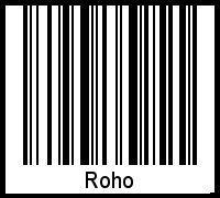 Barcode des Vornamen Roho