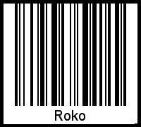 Interpretation von Roko als Barcode