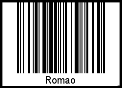 Der Voname Romao als Barcode und QR-Code