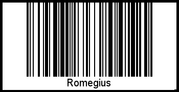 Der Voname Romegius als Barcode und QR-Code