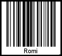 Barcode des Vornamen Romi