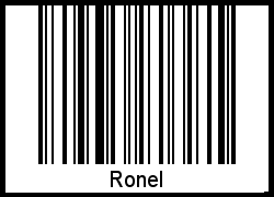 Barcode des Vornamen Ronel