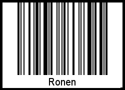 Der Voname Ronen als Barcode und QR-Code