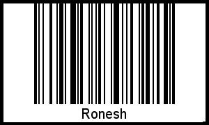 Ronesh als Barcode und QR-Code