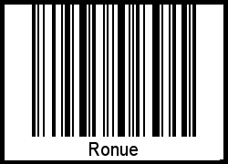 Der Voname Ronue als Barcode und QR-Code