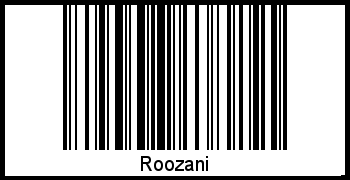 Barcode des Vornamen Roozani