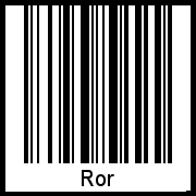 Barcode des Vornamen Ror