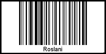 Barcode des Vornamen Roslani