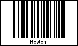 Rostom als Barcode und QR-Code