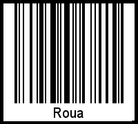 Barcode des Vornamen Roua