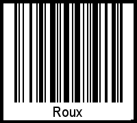 Der Voname Roux als Barcode und QR-Code