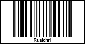 Barcode des Vornamen Ruaidhri