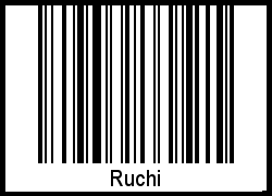 Barcode des Vornamen Ruchi
