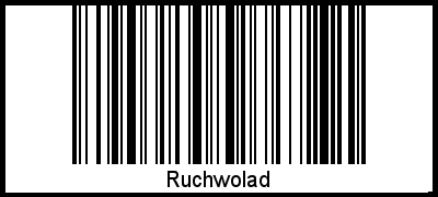 Barcode des Vornamen Ruchwolad