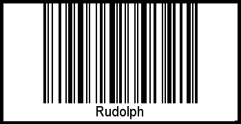 Barcode des Vornamen Rudolph