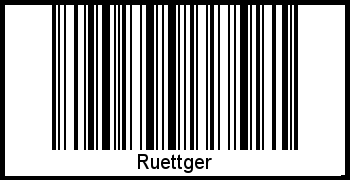Der Voname Ruettger als Barcode und QR-Code