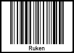Der Voname Ruken als Barcode und QR-Code