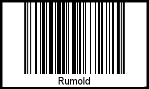 Barcode des Vornamen Rumold