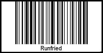 Runfried als Barcode und QR-Code