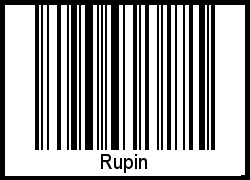 Barcode des Vornamen Rupin