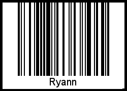 Barcode des Vornamen Ryann