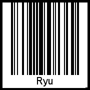 Barcode des Vornamen Ryu