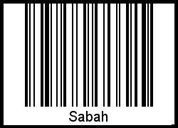 Sabah als Barcode und QR-Code