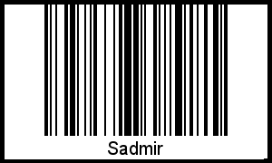 Barcode des Vornamen Sadmir