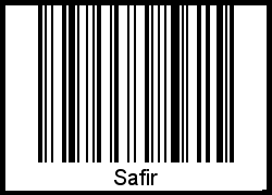 Safir als Barcode und QR-Code