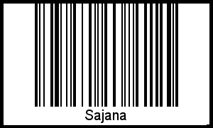 Barcode des Vornamen Sajana