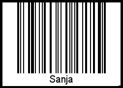 Interpretation von Sanja als Barcode
