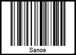 Sanoe als Barcode und QR-Code