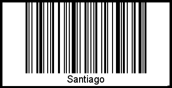 Santiago als Barcode und QR-Code