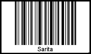 Der Voname Sarita als Barcode und QR-Code