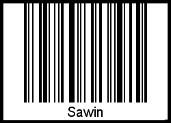 Sawin als Barcode und QR-Code