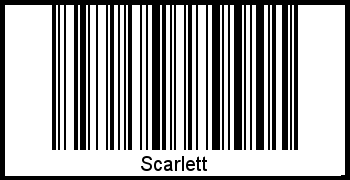 Barcode des Vornamen Scarlett