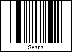 Der Voname Seana als Barcode und QR-Code