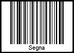 Der Voname Segna als Barcode und QR-Code