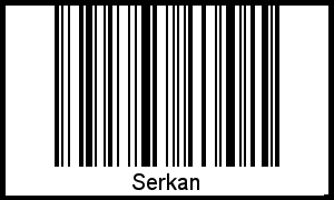 Der Voname Serkan als Barcode und QR-Code