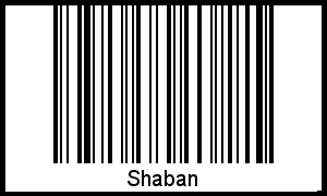 Shaban als Barcode und QR-Code