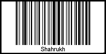 Shahrukh als Barcode und QR-Code