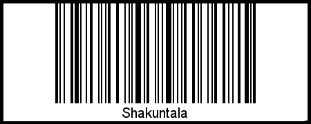 Shakuntala als Barcode und QR-Code
