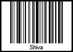 Barcode des Vornamen Shiva