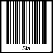 Interpretation von Sia als Barcode
