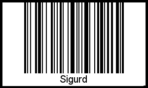 Barcode des Vornamen Sigurd