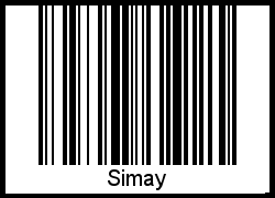 Der Voname Simay als Barcode und QR-Code