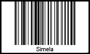 Simela als Barcode und QR-Code
